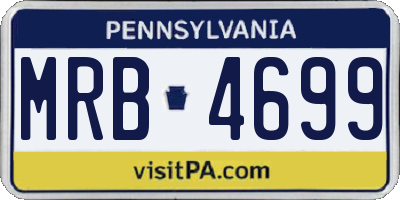 PA license plate MRB4699