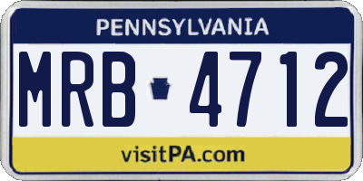 PA license plate MRB4712