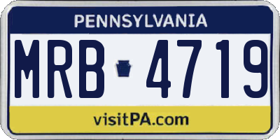 PA license plate MRB4719