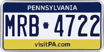 PA license plate MRB4722