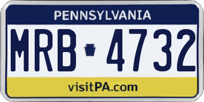 PA license plate MRB4732