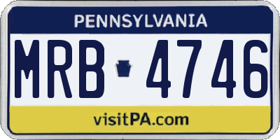 PA license plate MRB4746