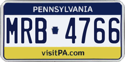 PA license plate MRB4766