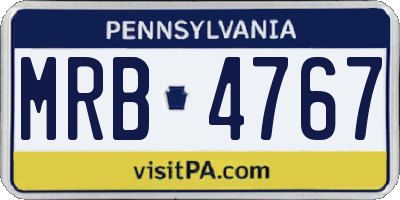 PA license plate MRB4767