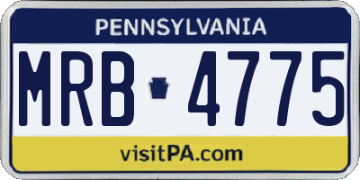 PA license plate MRB4775
