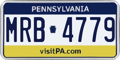 PA license plate MRB4779
