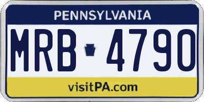PA license plate MRB4790