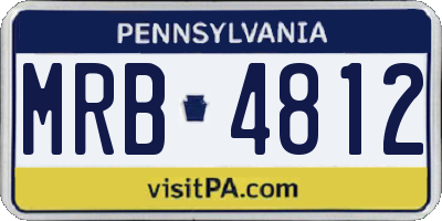 PA license plate MRB4812