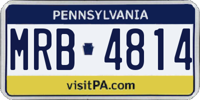 PA license plate MRB4814