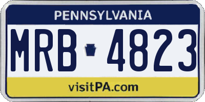 PA license plate MRB4823