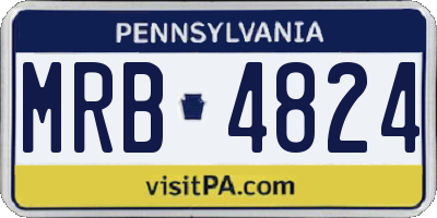PA license plate MRB4824