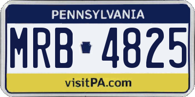 PA license plate MRB4825