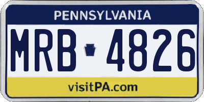 PA license plate MRB4826