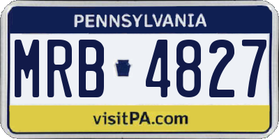 PA license plate MRB4827