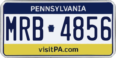 PA license plate MRB4856