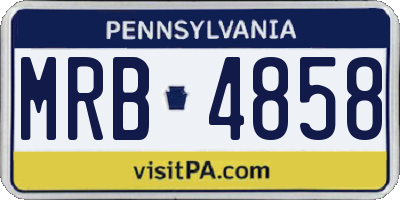 PA license plate MRB4858