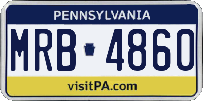 PA license plate MRB4860