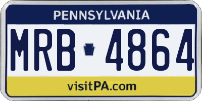 PA license plate MRB4864