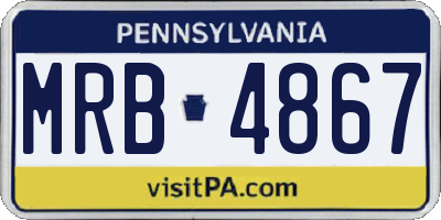 PA license plate MRB4867