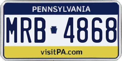 PA license plate MRB4868