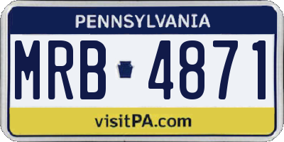 PA license plate MRB4871
