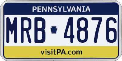 PA license plate MRB4876