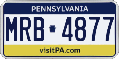 PA license plate MRB4877