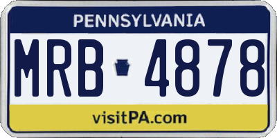 PA license plate MRB4878