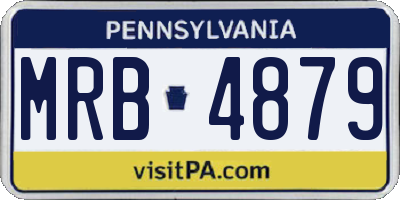 PA license plate MRB4879