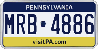 PA license plate MRB4886