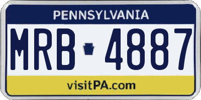 PA license plate MRB4887
