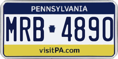 PA license plate MRB4890