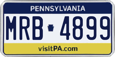 PA license plate MRB4899