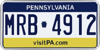PA license plate MRB4912