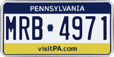 PA license plate MRB4971