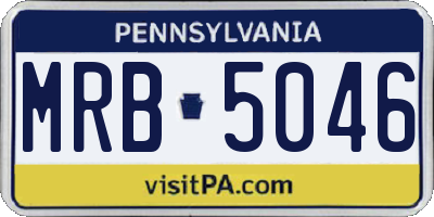 PA license plate MRB5046