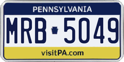 PA license plate MRB5049