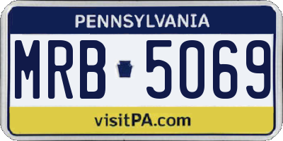 PA license plate MRB5069