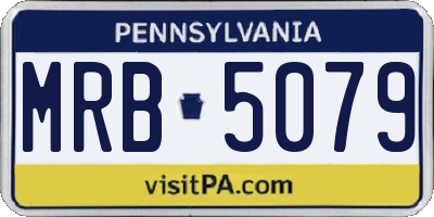 PA license plate MRB5079