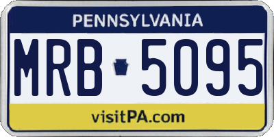 PA license plate MRB5095