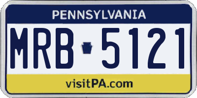 PA license plate MRB5121