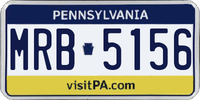 PA license plate MRB5156