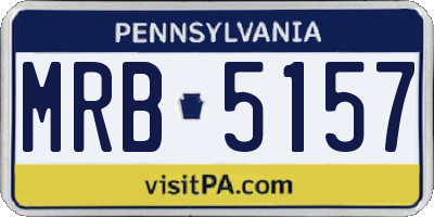 PA license plate MRB5157