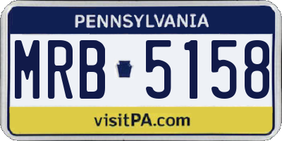 PA license plate MRB5158