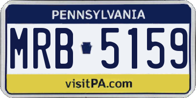 PA license plate MRB5159