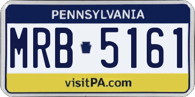 PA license plate MRB5161