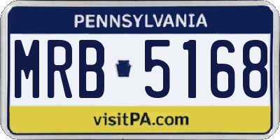 PA license plate MRB5168