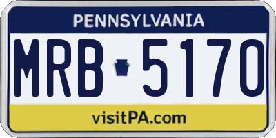 PA license plate MRB5170