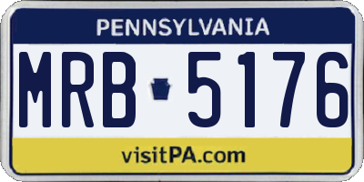 PA license plate MRB5176