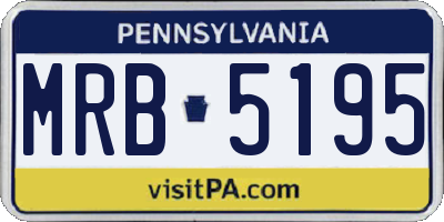 PA license plate MRB5195
